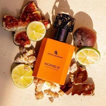 Incense 01 Swiss Arabian 50ml Extrait de Parfum Frankincense juniper rum fig lily almond hazelnut vanilla dark chocolate sandlewood unisex perfume