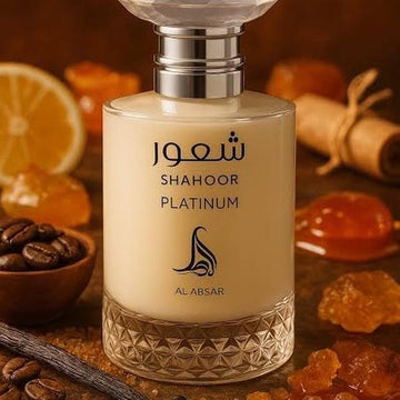 Al Absar Shahoor Platinum Eau de Parfum - Premium Fragrance with Rich Notes of Vanilla & Amber for Men and Women
